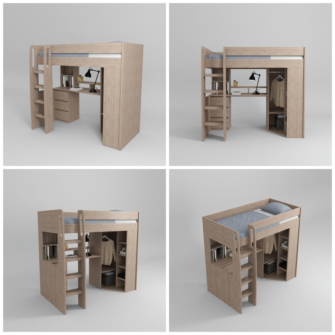 Integrated Bunk Bed with Storage/Desk image 5